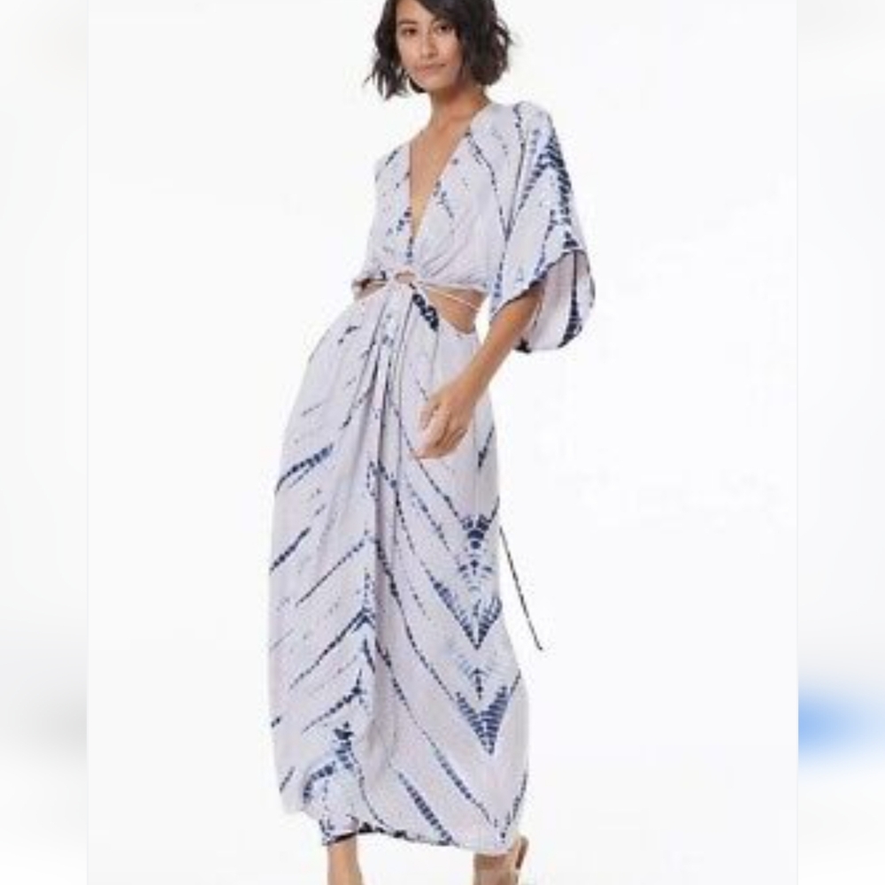 Young Fabulous & Broke Blue and White Maxi Dress